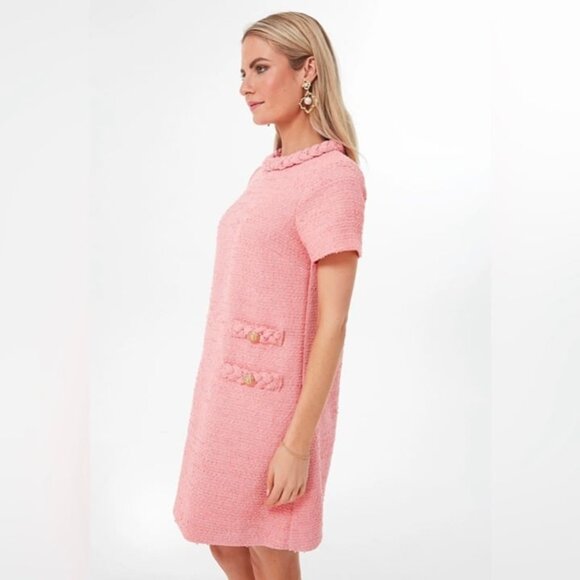 NWT Tuckernuck Blush Peony Tweed Jackie Dress Size XL - Picture 3 of 12
